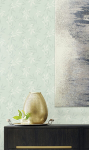  nonwoven Wallpaper green leaves rolls decoration wallpaper for living room 